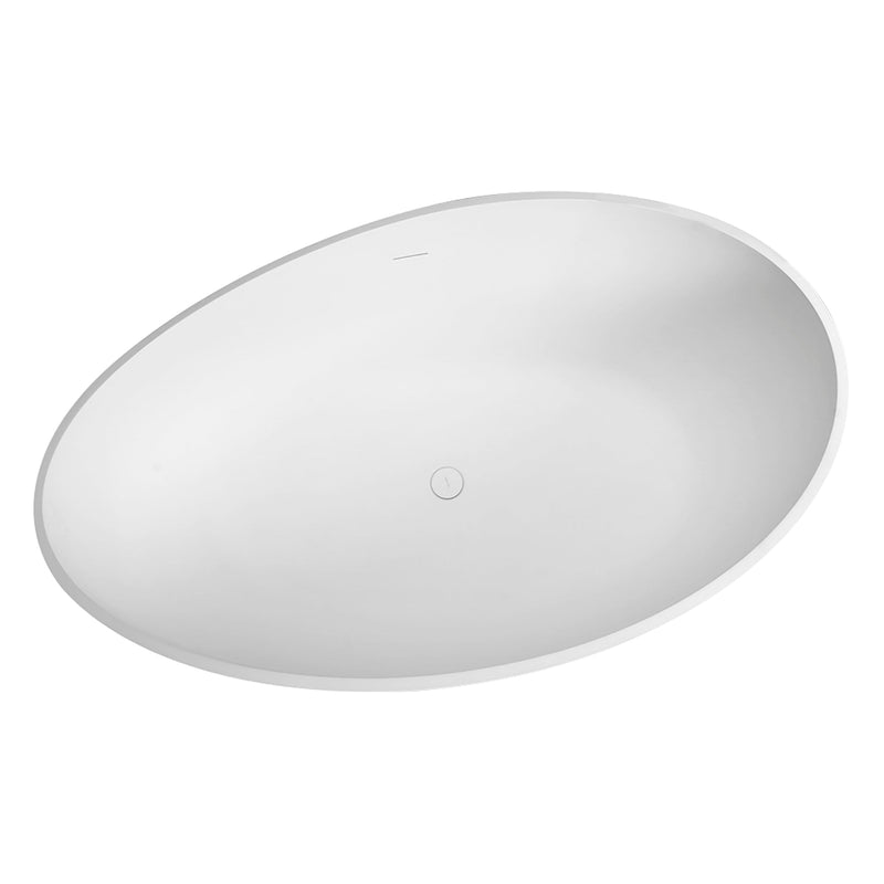 63" Premium Solid Surface Deep Soaking Bathtub, photo 3 of 5