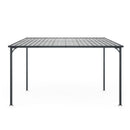 Outdoor Pergola 12' x 8' Galvanized Steel Lean-to Wall-Mounted by HouseOfZazla
