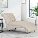Chaise Lounge With Button Tufted Diamond Stitch by HouseOfZazla