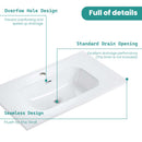 Glossy White Ceramic Integrated Basin by HouseOfZazla