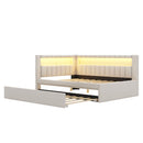 Upholstered Platform Bed With USB Ports And LED Belt by HouseOfZazla