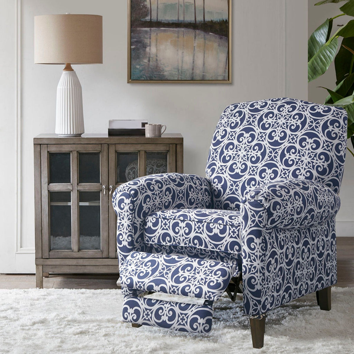 Kirby Transitional Push Back Recliner Chair, photo 17 of 18