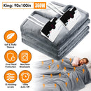 Electric Heated King Size Fleece Heated Blanket with Dual Controller 10 Heating Levels 10 Hours Auto Off Machine Washable for Home Office Usage 90x100