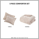 Full/Queen Crushed Velvet Sherpa Reversible Comforter Set