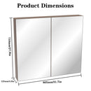 Medicine Cabinet, Wall Mounted Bathroom Mirror With Storage