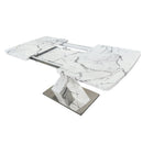 Modern Rectangle Dining Table With Stretchable TopAnd X Shape Legs by HouseOfZazla