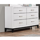 Contemporary 6 Drawer Dresser With Handles by Unique Piece Furniture