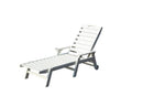 Patio Lounge Chair Outdoor HDPE with Reclining Backrest by HouseOfZazla