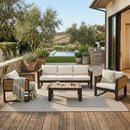 Aluminum Frame Large 4-Piece Outdoor Patio Furniture Set for 5 Person by HouseOfZazla