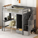 Loft Bed With Bookshelf, Drawers, Desk, And Wardrobe by HouseOfZazla