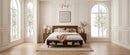 Walnut King Size Platform Bed Frame