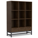 Banting - 9 Cube Bookcase With Drawers - Walnut Brown by HouseOfZazla