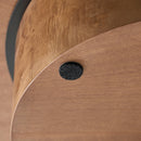 31.49" Burl Wood Veneer Round Coffee Table by HouseOfZazla
