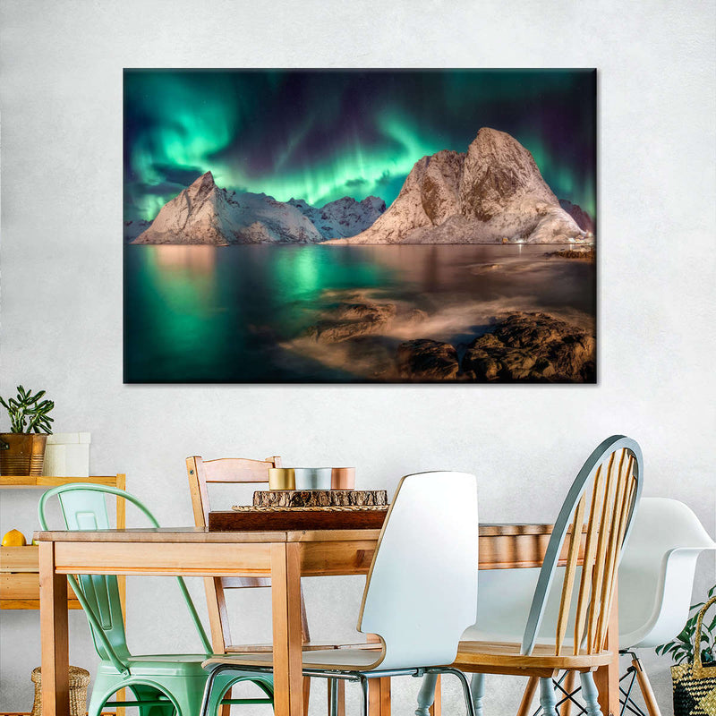 Swirling Moskenes Aurora Wall Art