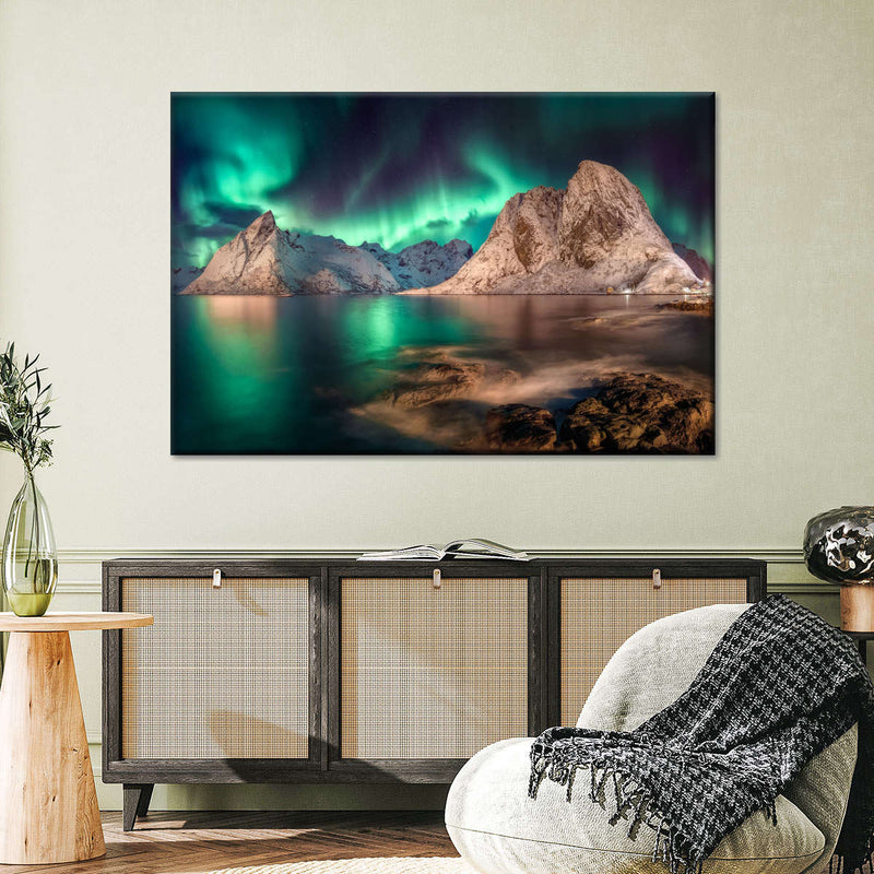 Swirling Moskenes Aurora Wall Art