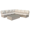 Comfortable Modern Patio Rattan Sectional Set With Cushions
