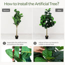 Artificial Fiddle Leaf Fig Tree 5.5FT with Planter