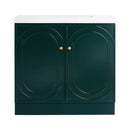 Contemporary Freestanding Bathroom Vanity With Resin Sink & Soft-Close Cabinet Doors by Unique Piece Furniture