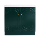 Contemporary Freestanding Bathroom Vanity With Resin Sink & Soft-Close Cabinet Doors by Unique Piece Furniture