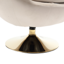 360 Degree Swivel Cuddle Barrel Accent Chairs, Round Armchairs with Wide Upholstered, Fluffy Fabric Chair for Living Room, Bedroom, Office, Waiting Rooms