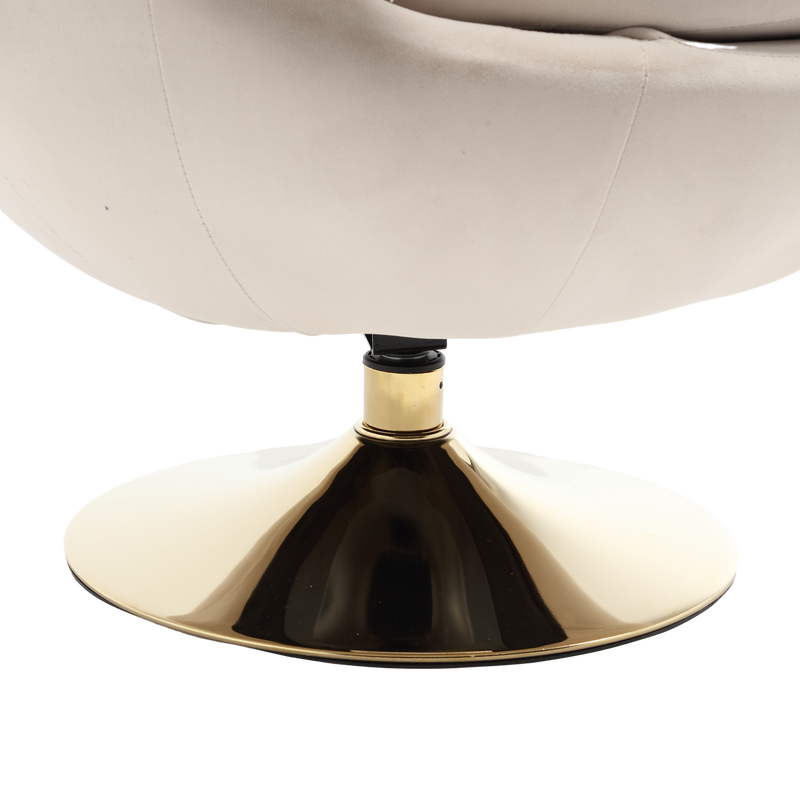 360 Degree Swivel Cuddle Barrel Accent Chairs, Round Armchairs with Wide Upholstered, Fluffy Fabric Chair for Living Room, Bedroom, Office, Waiting Rooms