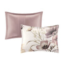 8 Piece Cotton Printed Comforter Set Blush California King