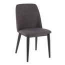 Tintori - Contemporary Dining Chair (Set of 2) - Charcoal by HouseOfZazla