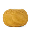 Bordeaux - Knitted Round Pouf, Versatile Ottoman And Floor Cushion by Unique Piece Furniture