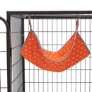 4-Story Pet Cage, Bunny Hutch with Ladder, Lockable Wheels and Removable Tray, Black and Orange