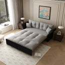 Queen Pull Out, 3 In 1 Convertible Sleeper Tufted Sofa & 2 Soft Pillows by HouseOfZazla