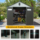 8x8FT Resin Outdoor Storage Shed with Lockable Door