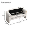 Modern Teddy Upholstered Large Bed End Bench With Arms And Storage by HouseOfZazla