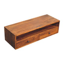 Lunar - 2 Drawer Wall Mounted Media Unit - Brown by HouseOfZazla