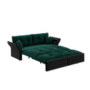Queen Pull Out Sofa Bed, 3 In 1 Convertible Sleeper Tufted Sofa With 2 Soft Pillows by HouseOfZazla
