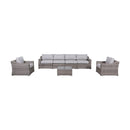 Outdoor Wicker Conversation Set With Cushions, All Weather by HouseOfZazla
