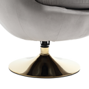 360 Degree Swivel Cuddle Barrel Accent Chairs, Round Armchairs with Wide Upholstered, Fluffy Fabric Chair for Living Room, Bedroom, Office, Waiting Rooms