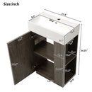 Bathroom Vanity With Sink, Freestanding Wood Grain Cabinet With Storage by HouseOfZazla