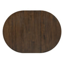 5-Piece Retro Functional Dining Set, Round Table with a 16"W Leaf and 4 Upholstered Chairs for Dining Room and Living Room (Walnut)