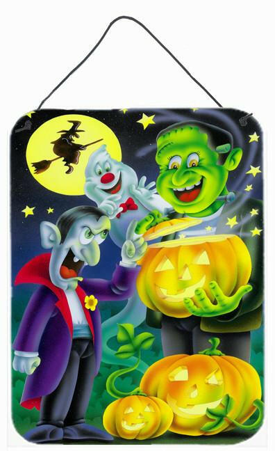 Halloween with Dracula and Frankenstein Wall or Door Hanging Prints APH0935DS1216