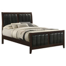 Full Panel Bed With Tufted Headboard Frame - Brown by HouseOfZazla