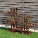 6 Tier Wooden Shelf Storage Plant Rack Stand by LJGDeals
