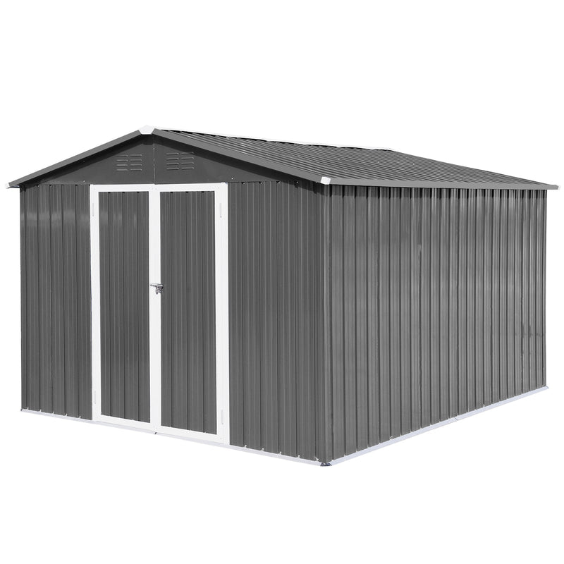 Metal garden sheds 8ftx10ft outdoor storage sheds Grey (Old sku:W1350S00016)