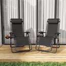 Zero Gravity Folding Lounge Chair with Headrest & Removable Tray by HouseOfZazla