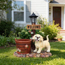 Labrador Puppy Solar Planter Garden Statue by HouseOfZazla