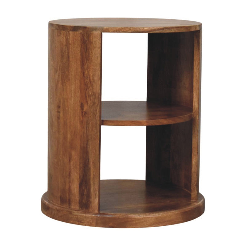 Solid Wood Ventura Open Round Side Table, photo 3 of 9