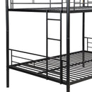 Modern Metal Bunk Bed, Full Over Full, No Box Spring Needed - Black by HouseOfZazla