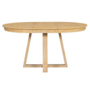 Dining Set With Leaf Round Table And 4 Upholstered Chairs