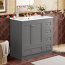 Shaker Free Standing Bathroom Vanity Cabinet & Sink, Soft Close Drawers, Soft Close Doors by HouseOfZazla