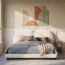 Extra Thick Upholstered Platform Bed Frame with Luxury Split Headboard