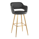 Margarite - Contemporary Fixed Height Barstool With Footrest (Set of 2) With Square by HouseOfZazla